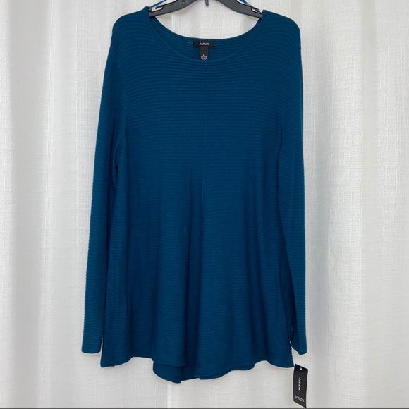 ALFANI Ribbed Snap-Detail Sweater - Picture 2 of 4